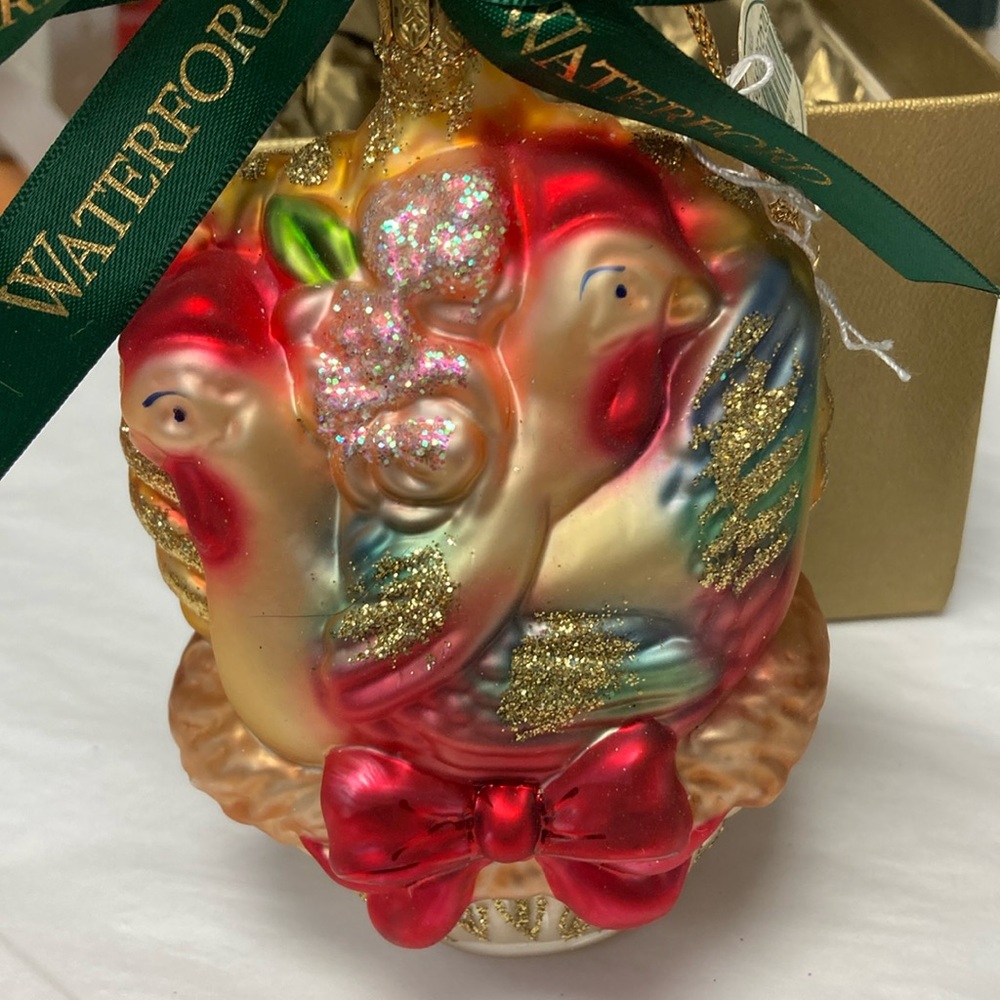 Waterford Holiday Heirloom Three French Hens Ornament